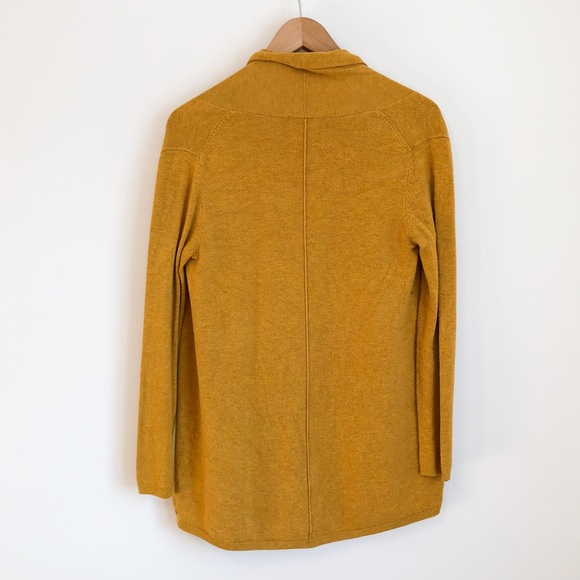 Zara Mustard knit drape cardigan Sz. S - Picture 2 of 6